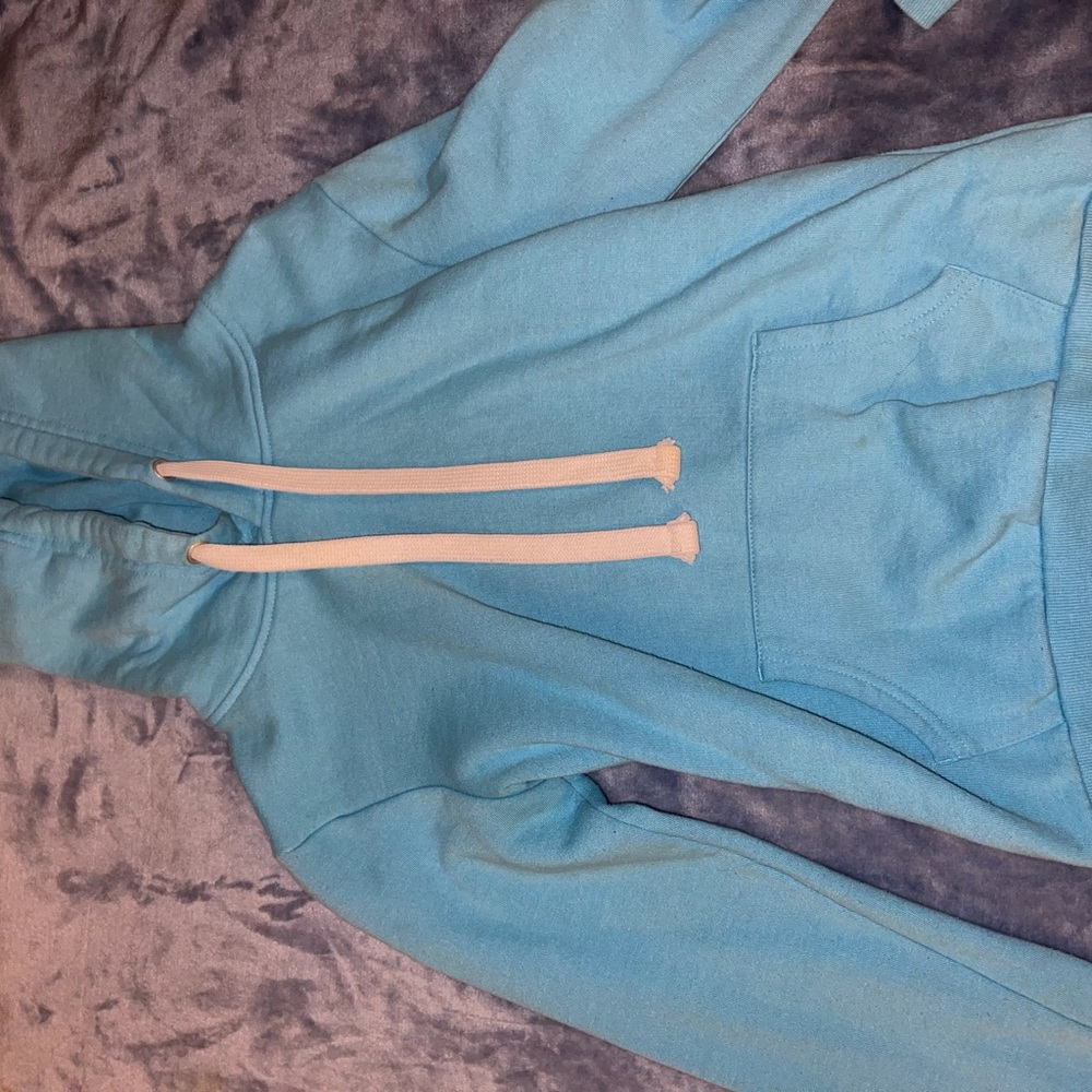 Blue hoodie